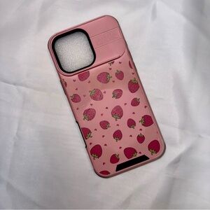 Strawberry Pink Phone Case for IPhone 16 Pro Max
